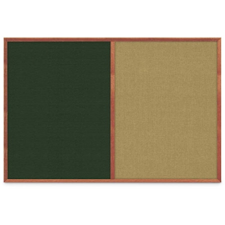United Visual Products Slim Style Indoor Enclosed Corkboard, 30 UV503SC-BRONZE-RUBBER